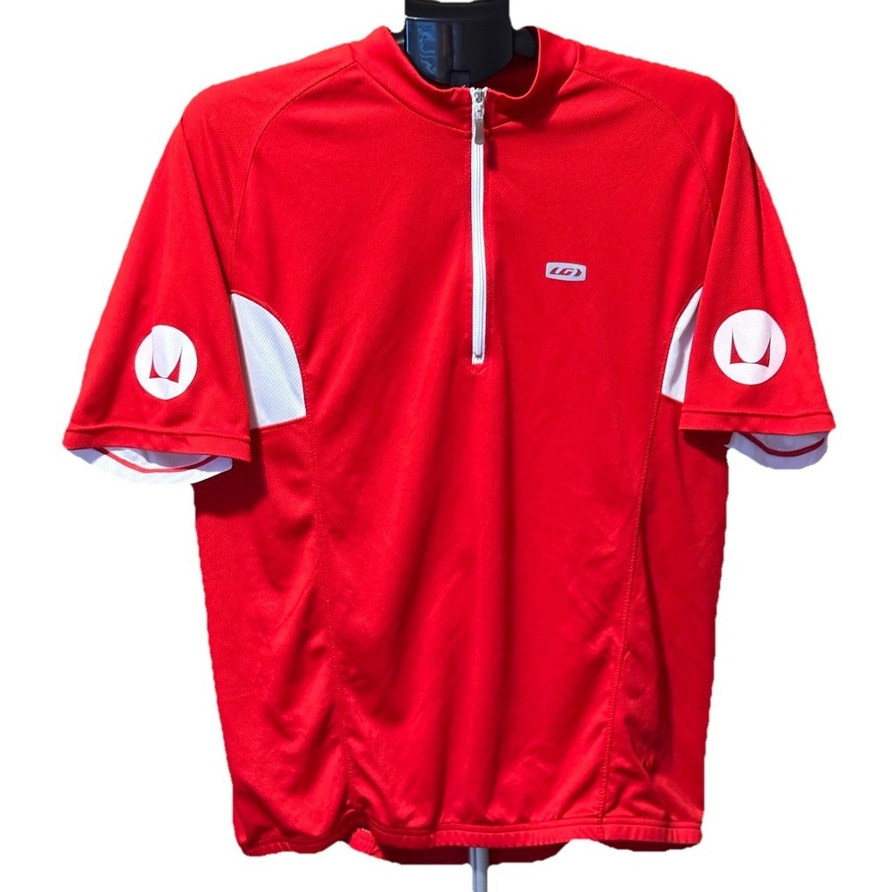 Vtg 2010 Louis Garneau Mens XL Herman Miller Cycling Jersey Stretch Wicking Zip